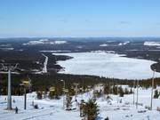 View from the summit to the Pyhäjärvi lake