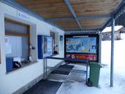 Well-maintained ticket area at the valley station