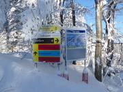 Clear signage in the ski area