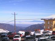 Parking at the La Parva ski area