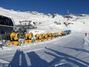 High-performance snow cannons are waiting for their next use