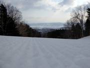 Perfect slope preparation in the ski resort of Furano