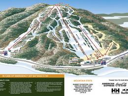 Trail map Pleasant Mountain