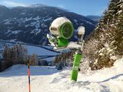 High-performance snowmaking on the valley run to Zell am Ziller