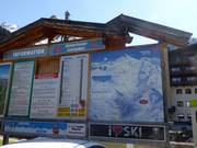 Trail map at the base station in Hintertux