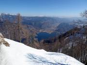 View of Lake Bohinj from the mountain station