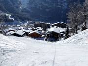 View of the accommodations at the valley station in Grindelwald