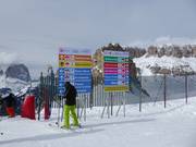 Slope signage in the ski area