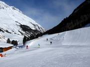 Practice slope at the Gampenlift