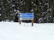 Slope sign-posting at Revelstoke Mountain Resort