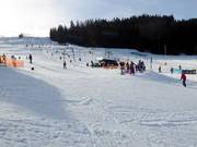 Even in the afternoon, the slopes are still in very good condition.