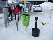 Waste bin at the Gendusas chairlift