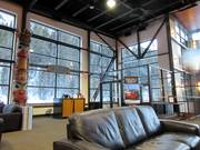 Well-maintained lounge at the valley station of the gondola lift