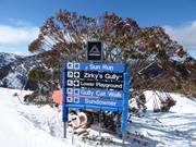 Slope signage in the Mt. Hotham ski area