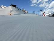 Very good slope grooming in the beginner area