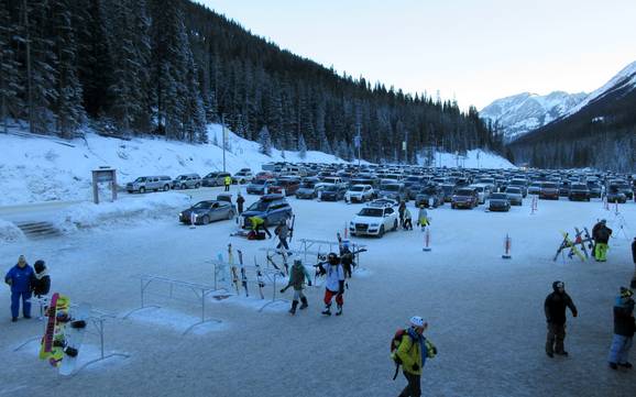Massive Range: access to ski resorts and parking at ski resorts – Access, Parking Banff Sunshine