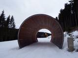 Tunnel in the shape of a giant milk can