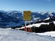 Signage on the slope