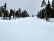 Very good slope preparation in the ski resort of Ounasvaara
