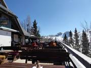 You can end your ski day on the sunny terraces.