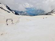 Steep slope at the Payer agonistica slope from above