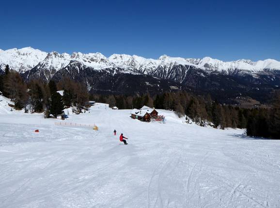 Slopes at the 6-person Zirbenjet chairlift