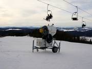 One of the many snow cannons