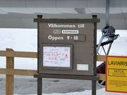 Information at the entrance to the chairlift