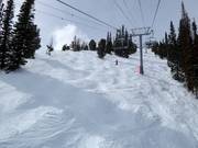 Mogul slope in the Jackson Hole ski area