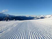 Very well-groomed slopes in the Espace San Bernardo ski area