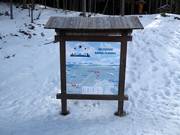Piste map in the ski resort of Ravna Planina