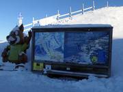 Overview board at the mountain station