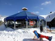 Redbull umbrella bar at Grafenmatt