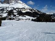 Practice slope Le Pope directly at the Karer Pass