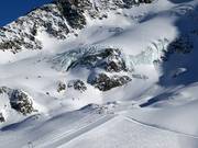 Skiing on the glacier