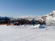 The snow cannons are waiting for their next use