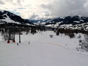Beginner area at the Mont Arbois valley station