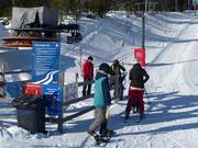 Assistance with getting on the platter lift