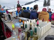 Snow bar at the Schindlberger Alm at the Lower Sudelfeld