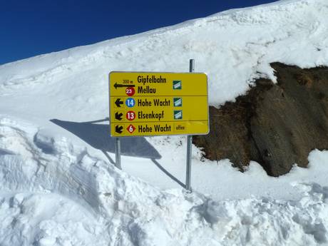 Bregenz Forest Mountains: orientation within ski resorts – Orientation Damüls Mellau