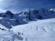 Morteratsch Glacier run with a view of Piz Palü (3,900 m)