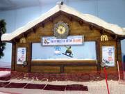 Kiosk at the mountain station in the indoor ski hall