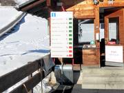 Current operating information at the valley station in Brigels