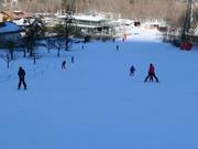 Practice slope at the Innerbach rope lift at the valley station