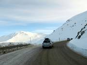 Mountain road up to the ski resort of Mt. Hutt