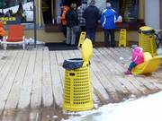 Waste bin at the restaurant