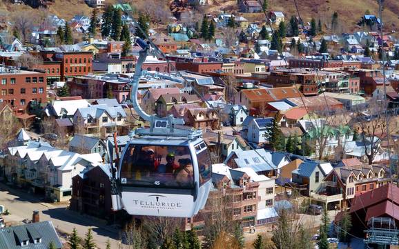 Biggest height difference in the San Juan Mountains – ski resort Telluride