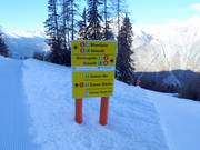 Slope signage at Venet