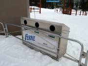 Recycling at the Fernie ski resort