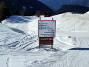 Slope signage at Rolle Pass